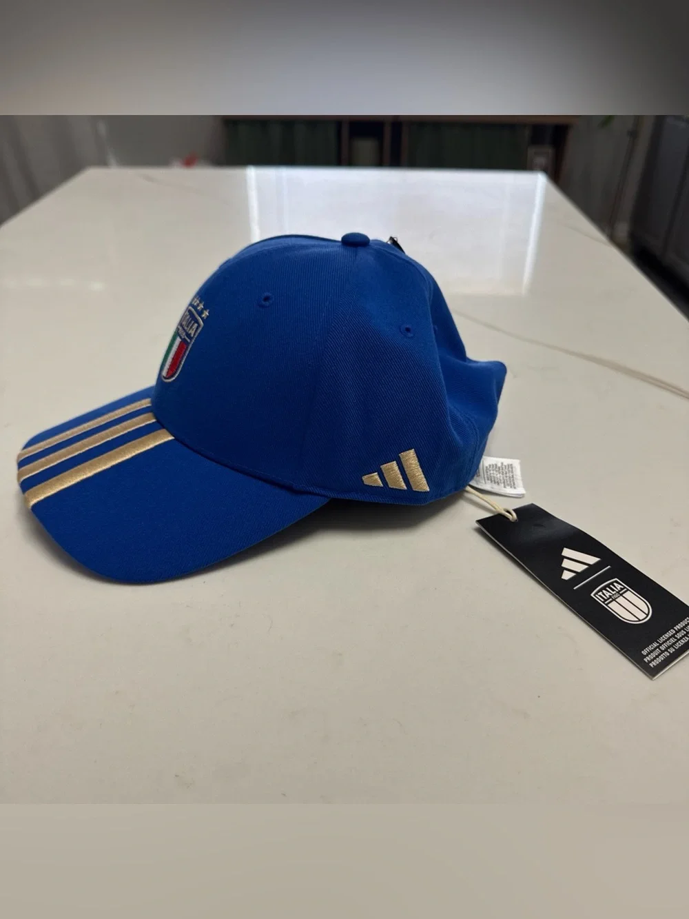 Adidas 2026 Team Italy Soccer Hat Cap OSFM Adjustable Blue